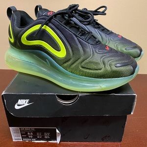 NIKE AIR MAX 720 BLACK VOLT GREEN RUNNER MENS